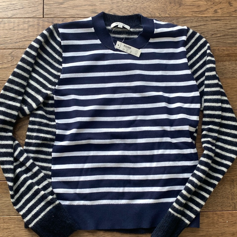 Madewell Striped Mixed Media Sweater NWT